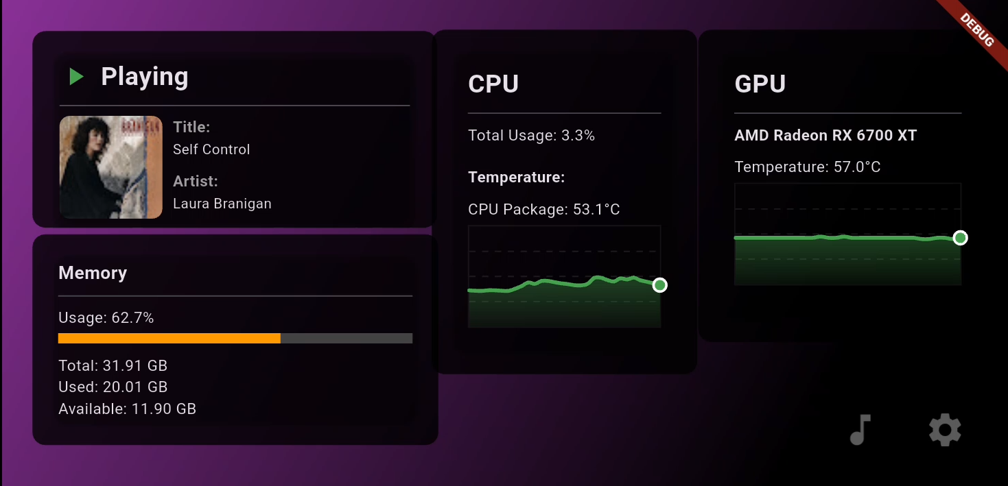 Temp Dash - System Monitor Dashboard